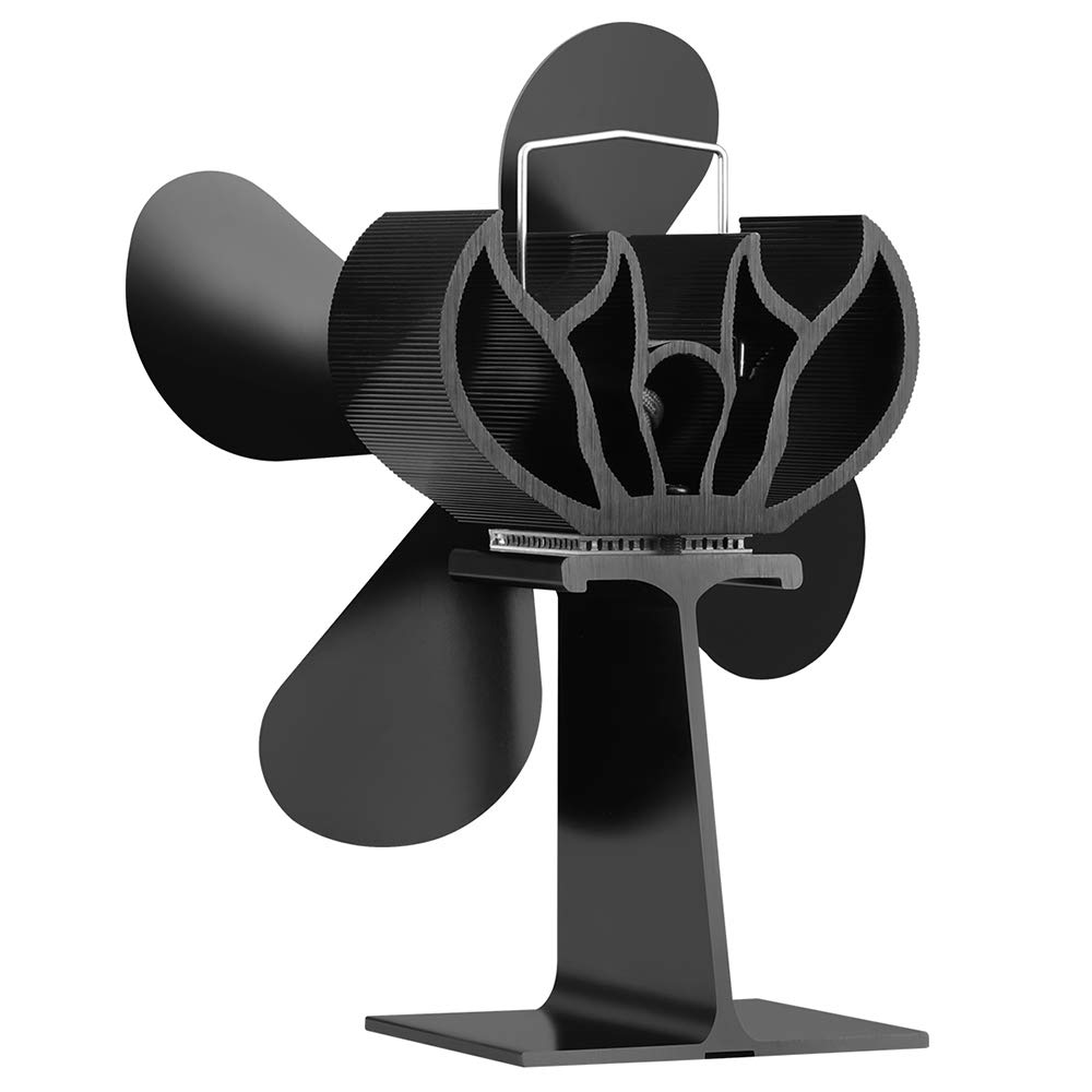 Ventole efficienti di distribuzione del calore del ventilatore del camino domestico a 4 pale
