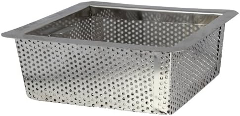 Excellante Commercial Floor Drain Strainer, 304 Stainless Steel, 0.8Mm, 8-1/2-Inch by 8-1/2-Inch by3-Inch