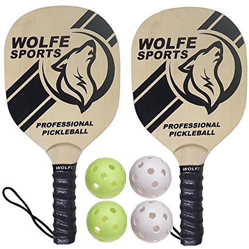 Wolfe Wooden Pickleball Paddle Set