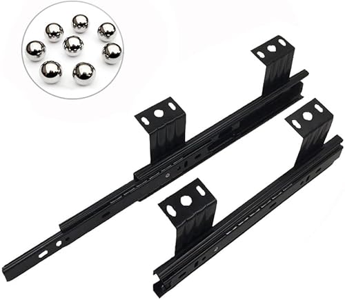 Rodamientos de rodillos deslizantes para teclado deslizante, deslizantes, debajo del escritorio, plataforma de rodillo, altura inferior ajustable