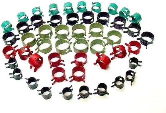 50x Vacuum Fuel Hose Pinch Spring Clip Clamp Kit Clamps Clips