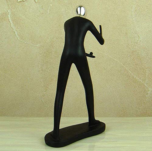 Liushi Statuette Of Buddha Sculptures Abstract Ping-Pong Player Figurine Resin Decorative Statue Ping Pong Athlete Sport Award Art And Crafts Ornament,Black #TOP4