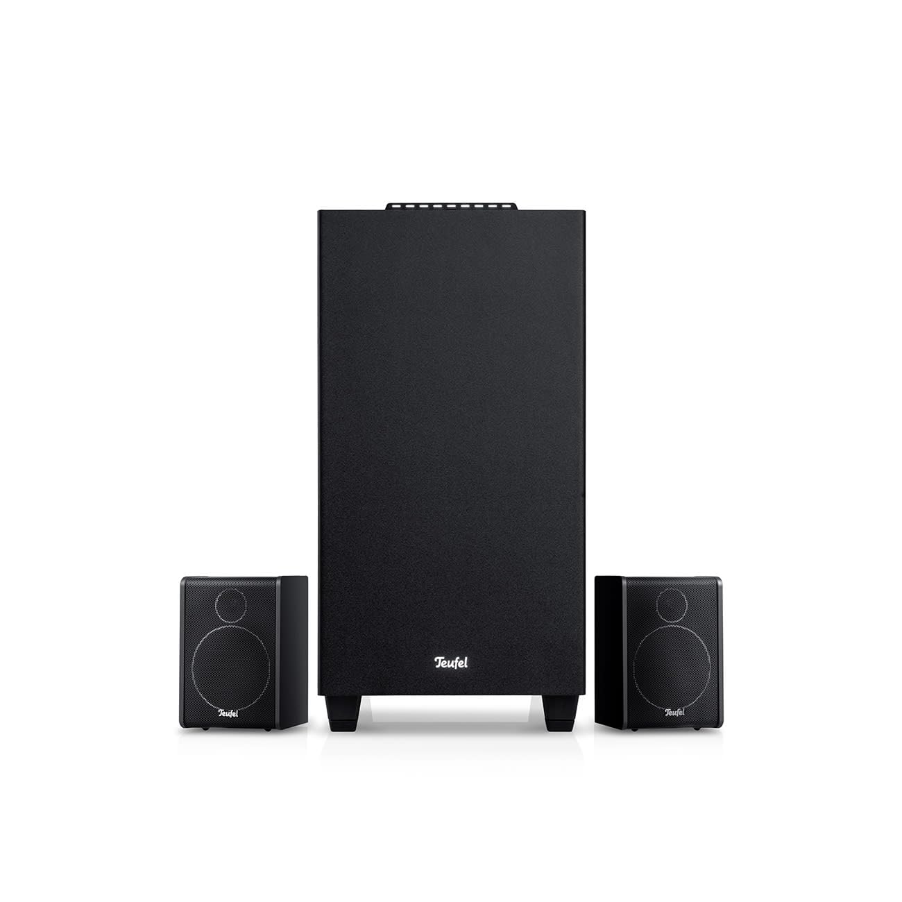 Teufel CONSONO 25 CONCEPT 2.1 Sistema audio completo con ricevitore AV integrato e Bluetooth, Dolby Audio, funzione scheda audio USB-C, HDMI ARC CEC per Giochi, Film e Musica - Nero