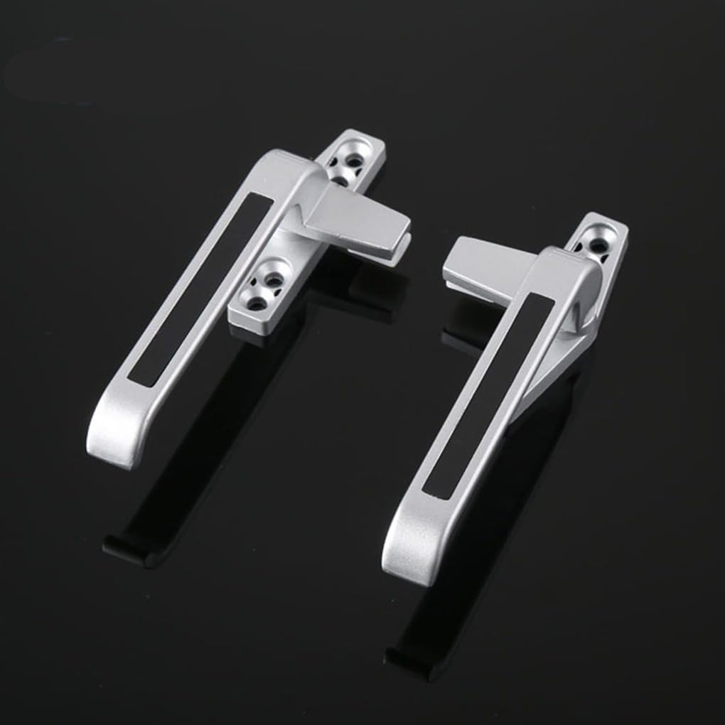 window handle， Home Hardware Aluminum Alloy Lever Casement Convenience Handily Install Household Accessories Window Handles(Right Black)