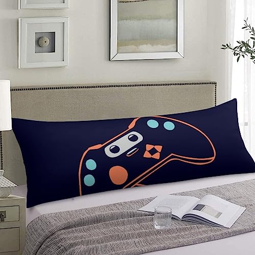 Lynarei Body Pillowcase Glitchy Gamepad Bed Large Soft Body Pillow Covers 20X54 Anime Game Joystick Long Backrest Cushion Pillow Protector Cover For Living Room Bedroom #TOP3