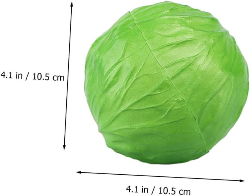Cabilock 4pcs Highly Detailed Cabbage Artificial Vegetation Home Decor Fake Romaine Lettuce