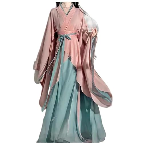 Chinese Hanfu Dress for Women Traditional Chinese Hanfu Dress Female Halloween Carnival Cosplay Costume (L) Purple