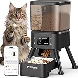 Futterautomat Katze 4L, PalNests Katzenfutter Automat Kabellos 2,4G&5G WiFi, Automatisierte Futterspender mit Programmierbarem Timer, Futterspender für Katzen/Hunde mit APP-Steuerung