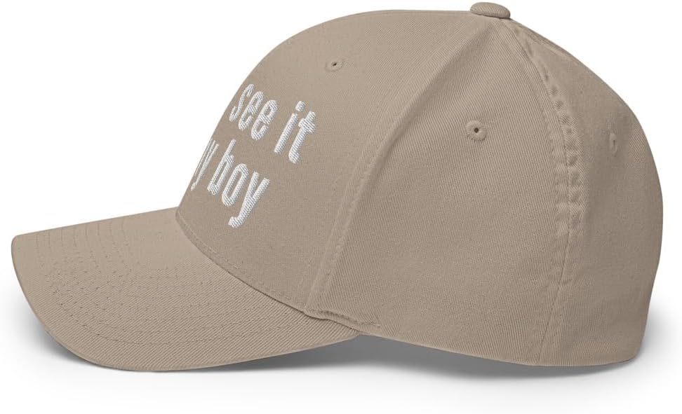 GOTS to See it Thru My boy Hat (Embroidered Flexfit Cap) Khaki