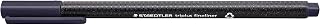 STAEDTLER 334-36 Triplus Fineliner (Dreikant, Superfeine, Metallgefasste Spitze, Linienbreite ca. 0,3 mm, 10 Stück) indigo blau
