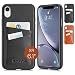 Produktbild KAVAJ Lederhülle Tokyo geeignet für Apple iPhone XR 6.1" Schwarz Unterstützt kabelloses Laden (Qi) Lederhülle mit Kartenfach aus Echtleder Schutzhülle Case