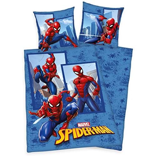 Wild South Shop Disney Marvel Spiderman Bettwäsche 80x80 + 135x200cm 100% Baumwolle mit Reißverschluss 3 Wild South Shop Disney Marvel Spiderman Bettwäsche 80x80 + 135x200cm 100% Baumwolle mit Reißverschluss