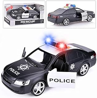 Liberty Imports Friction Powered Police Car 1:16 Kids Plastic Toy Rescue Emergency Cop