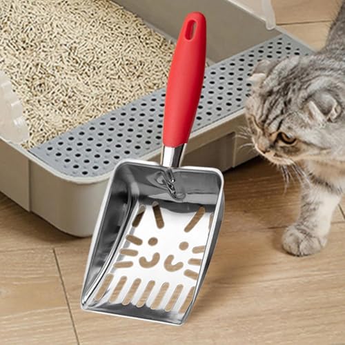 Baoblaze Cat Litter Scoop Kitten Waste Lifter Ferramenta de limpeza Alça confortável Pet Cleaning Li