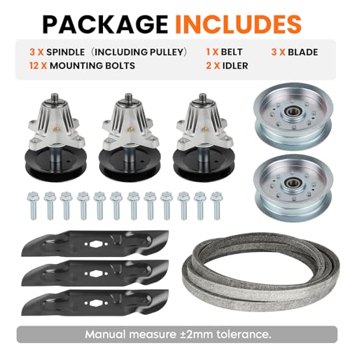 ILONPA 54 inch Deck Rebuild Kit 618P09236 Spindle Fits for Cub Cadet XT1-ST54 ZT1-GT54 ZT2-GX54, for Craftsman T3200 TT440, Includes Blade 742P05086, 139" Belt 754-05025, Idler 756-05034 by ILONPA - Image 6