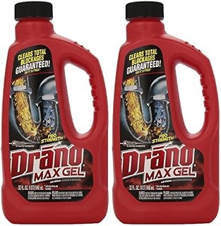 Drano Max Clog Remover Gel, 32 Ounce (Pack of 2)