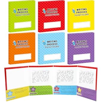 Amazon.com: Ctosree Writing Bulk Folders with Pockets Writing Process 4 ...
