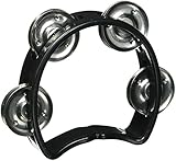 Farbe: Schwarz Stagg TAB-MINI/BK Mini Tambourine mit 4 Schellen schwarz