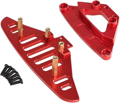 14100 Front RC Car Bumper, Aluminum, Red, Upgrade Accessory for MJX Hyper Go 14301 14302 14303 1/14 RC Car