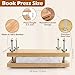 HEJIN Book Binding Kits, Book Press with Plastic Bone Folder, Waxed Thread, Book Binding Materials for Beginners Bookbinding Supplies, 11.6 x 7.8 Inches