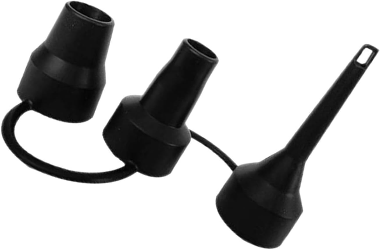 Air Pump Nozzle Adapter for Air Beds and Pools, Plastic Black