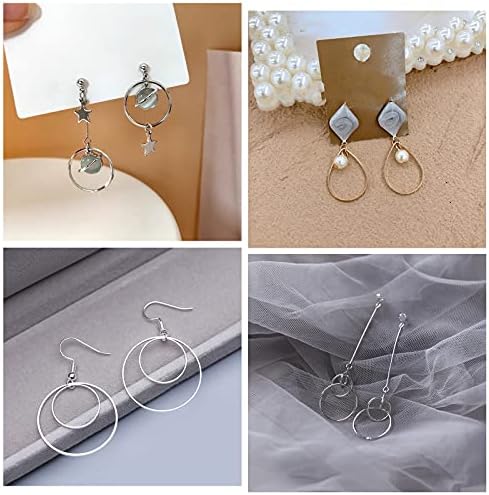 SUNNYCLUE 1 Box 180Pcs 3 Sizes Teardrop Linking Rings Earrings Beading Hoop Brass Metal Open Bezels Frame Charms for Earring Findings Crafts Jewelry Making Supplies, Golden Silver