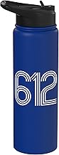 Minneapolis Minnesota 612 Twin Cities American Area Code Stainless Steel Insulated Water Bottle