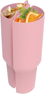 2-in-1 Drink Separator Silicone Liner Silicone 2-in-1 Cup Accessories | Two Beverages Cups Dispense for Drink Separator, Coffee, Juice, Cocktails, Whiskey, Party, Leisure, Outdoor