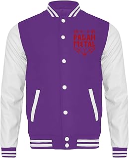 Asatru - Sudadera de Estilo Universitario (Metal), Color Rojo Lila-Weiss M