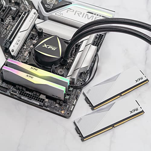 Xpg Lancer Ddr5 Rgb 5600Mhz 32Gb (2X16Gb) Cl36-36-36 Udimm 288-Pins Desktop Sdram Memory Ram Kit White Heatsink (Ax5U5600C3616G-Dclarwh) #TOP3