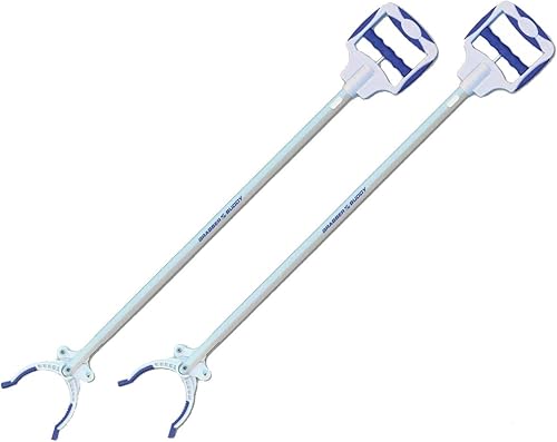 Grabber Buddy Alcanzador con imanes duales potentes, mango ergonómico ajustable en ángulo y puntas de agarre de goma, herramienta de recogida de 48