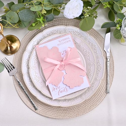 Image of Double Face Pearl Pink Satin Ribbon 3 /8 inch X 50 Yards Polyester Pearl Pink Ribbon for Gift Wrapping Very Suitable for Weddings Party Invitation Decorations and More