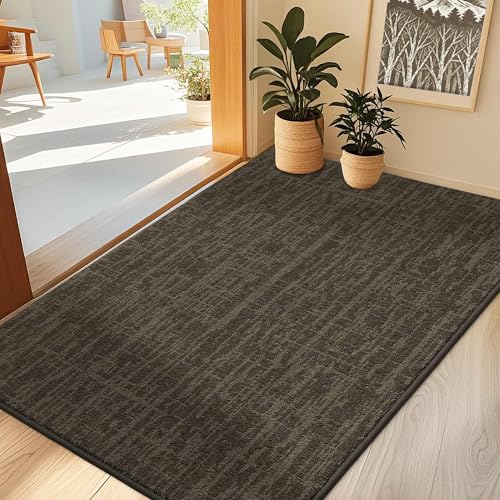 COSY HOMEER Nonslip Door Mat for Indoor, Absorbent Dirt Trapper Front Entryway Door Mat, 100% Polyester Welcome Entrance Mat Rug Modern Sty…