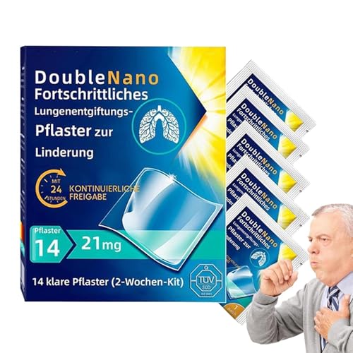 DoubleNano - Tiritas de desintoxicación pulmonar avanzadas, parches profesionales para la desintoxicación pulmonar, reparación de limpieza pulmonar, cuidado suave (1 juego de 14 unidades)