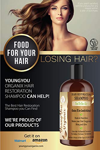 Youngyou Organix Hair Restoration Shampoo To Restore Damaged, Thinning Hair, With Pure Essential Oils And Plant Based Protein. All Hair Types #TOP1