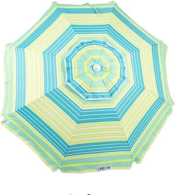 RIO Beach 6 ft. Beach Umbrella with Integrated Sand Anchor- With a Half Mesh Carry Bag for Easy Portability- UPF 50. And With a Wind Vent it Offers Better Stability. Come with MarysePlace Sticker