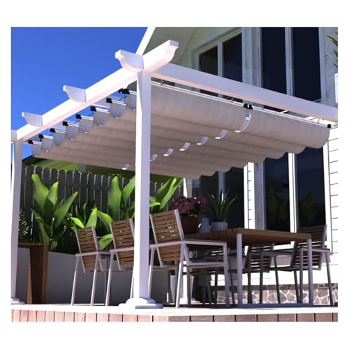 Protection UV pour pergola rétractable avec couverture d'ombrage ondulée