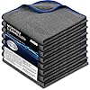 Airlab 8x Microfiber Cleaning Cloths for Glass and Windows, Wonder Wipes Drying Cloth, Super Soft Waffle Pattern Washable Cloth Duster for Kitchen Surfaces Bathrooms Mirrors Car Motorbike, 40x40cm