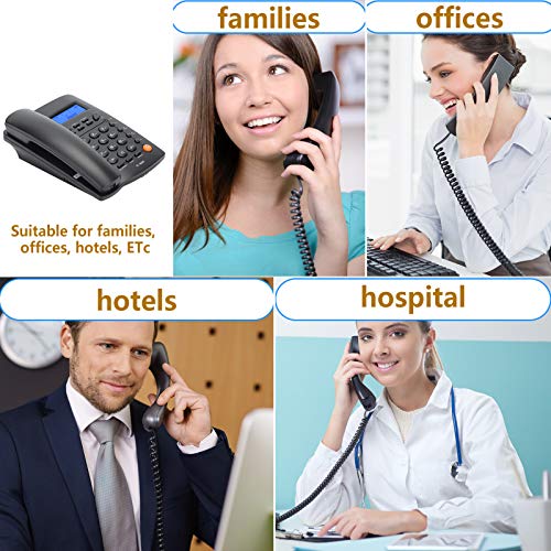 Uvital Desktop Corded Telephone, DTMF/FSK Mode, LCD Display, Calls Memory, Basic Calculator, Special Ring for VIP Numbers, M1,M2 One Touch Memory, in Use LED Indication, Last Number Redial by Uvital - Image 6