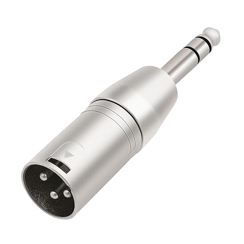 Miniatura 8 de Paquete de 2 adaptadores TRS a XLR de 14, adaptador equilibrado de 14 de pulgada macho a XLR macho para mezclador, micrófono