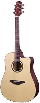 Crafter Guitars 6 String Acoustic-Electric Guitar, Right, Natural HD100-CE-N