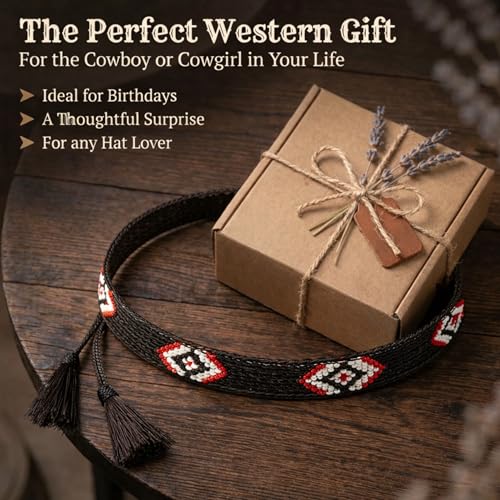 Image of Gamboa 100% Natural Horsehair Hat Bands for Cowboy and Panama Hats for Men and Women Western Hat Bands