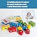 CHIYR Wooden Expressions Matching Block Puzzles Building Cubes Toy Borad Games Educational Montessori Toys for Kids Ages 3 Years and Up