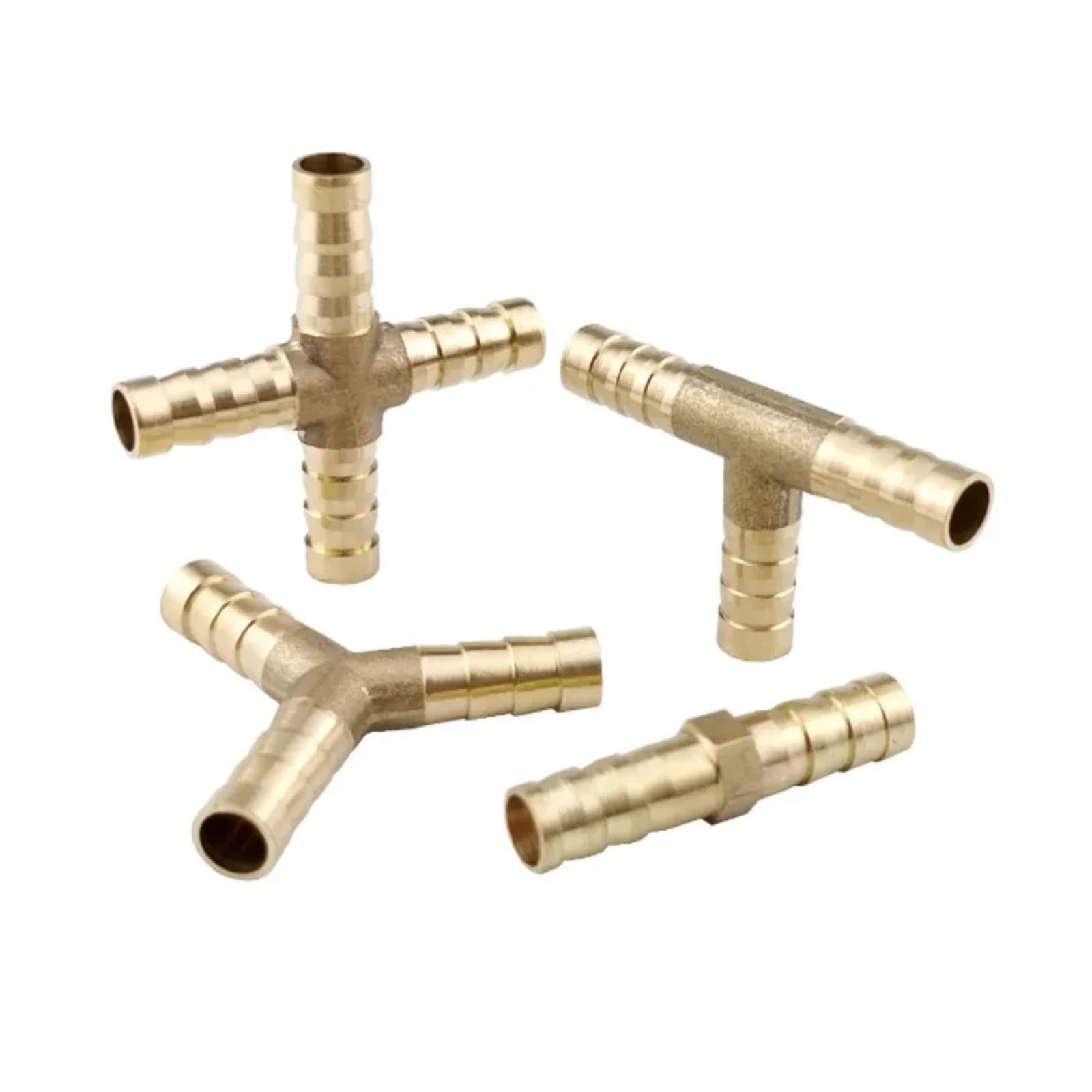 Conector divisor de manguera de latón de 4, 5, 6, 8, 10, 12, 14, 16, 19 y 25 mm for manguera de 2, 3 y 4 vías.(Straight,25MM_5 PCS)
