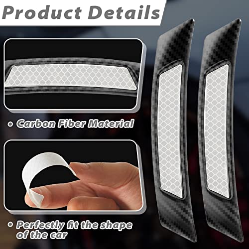 ZYTC Lot de 4 autocollants 3D super rouges réfléchissants noirs en