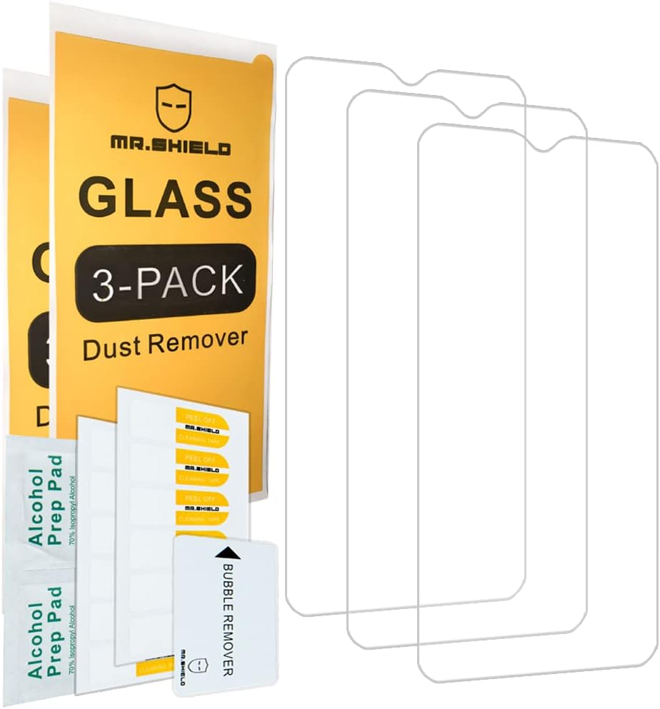 Mr.Shield [3-Pack] Designed For Motorola (Moto G Pure) [6.5 Inch] [Tempered Glass] [Japan Glass with 9H Hardness] Screen Protector with Lifetime Replacement