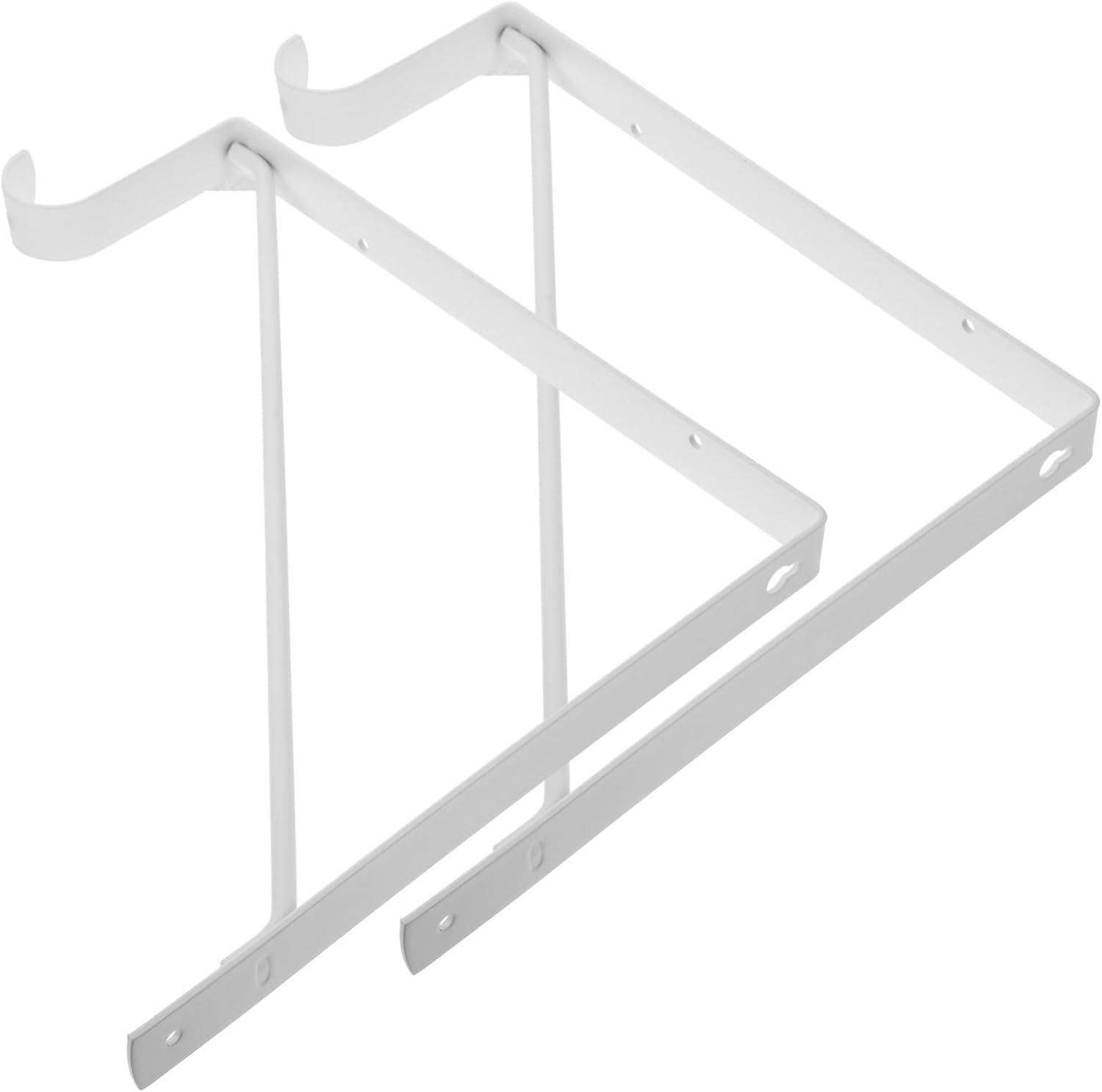 2pcs Wall Mounted Shelf Brackets Metal Floating Shelf Supports for Home Garage and Office Modern Design Resistance Easy Installation for Closet Rods