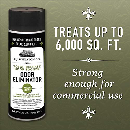 E.j. Wheaton Co. Odor Eliminator, Total Release Odor Fogger, 3 Pack, Effectively Deodorizes And Neutralizes Foul Odors On Contact, Fresh Scent (6 Oz) #TOP3