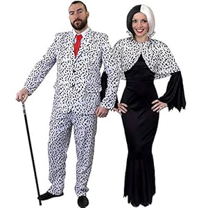 I LOVE FANCY DRESS LTD Parejas DÁLMATA Disfraces DE Halloween para ÉL & Ella. Traje DÁLMATA para Hombre + Mujer Malvada del Perro Disfraz. Hombres: PEQUEÑOS | Mujeres: PEQUEÑOS