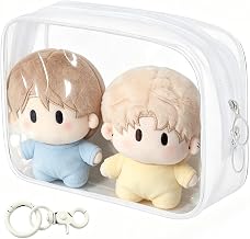Itabag Plush Pouch 10cm/15cm/20cm Compatible Otaku Plush Pouch Itabag Case PVC Transparent Waterproof Dustproof Doll Storage Outdoor Otaku Display Carrying Bag with Keychain (20cm)